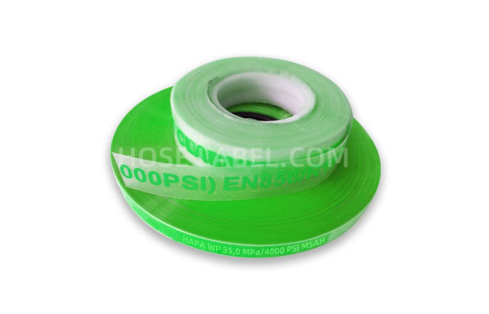 Rubber hose vulcanization label